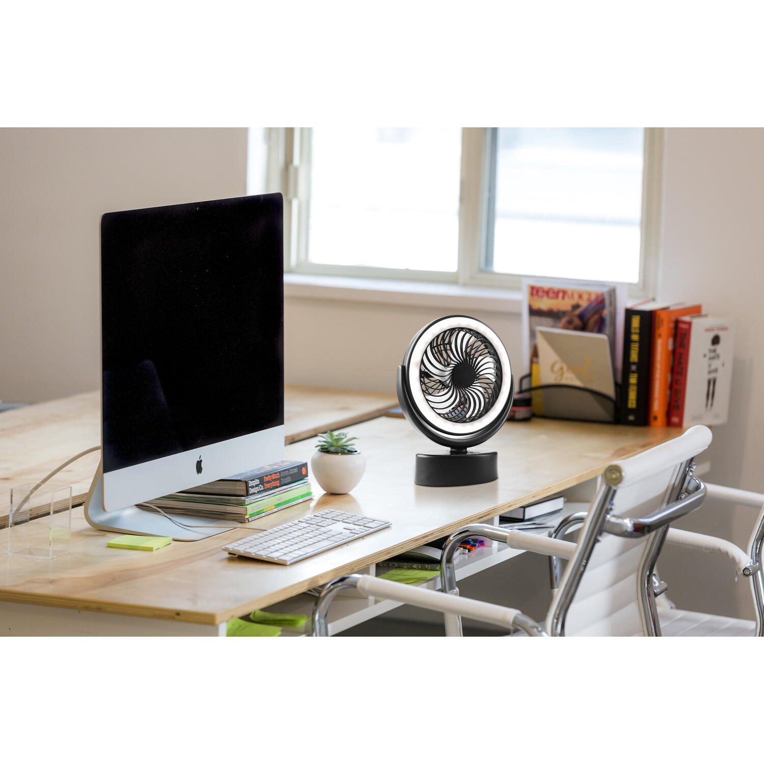 LED Camping Light and Fan Black Image 10