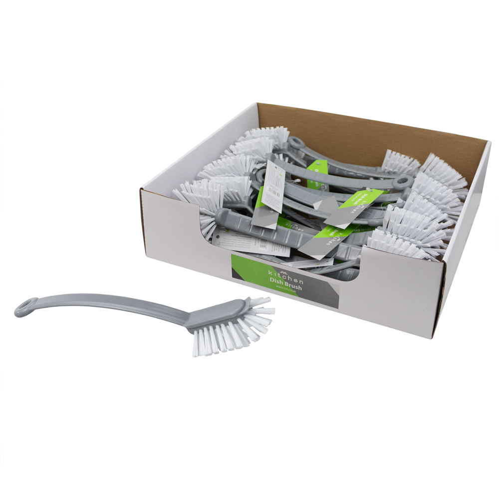 JVL Kitchen Grey Dish Brush 20 Pack Image 3