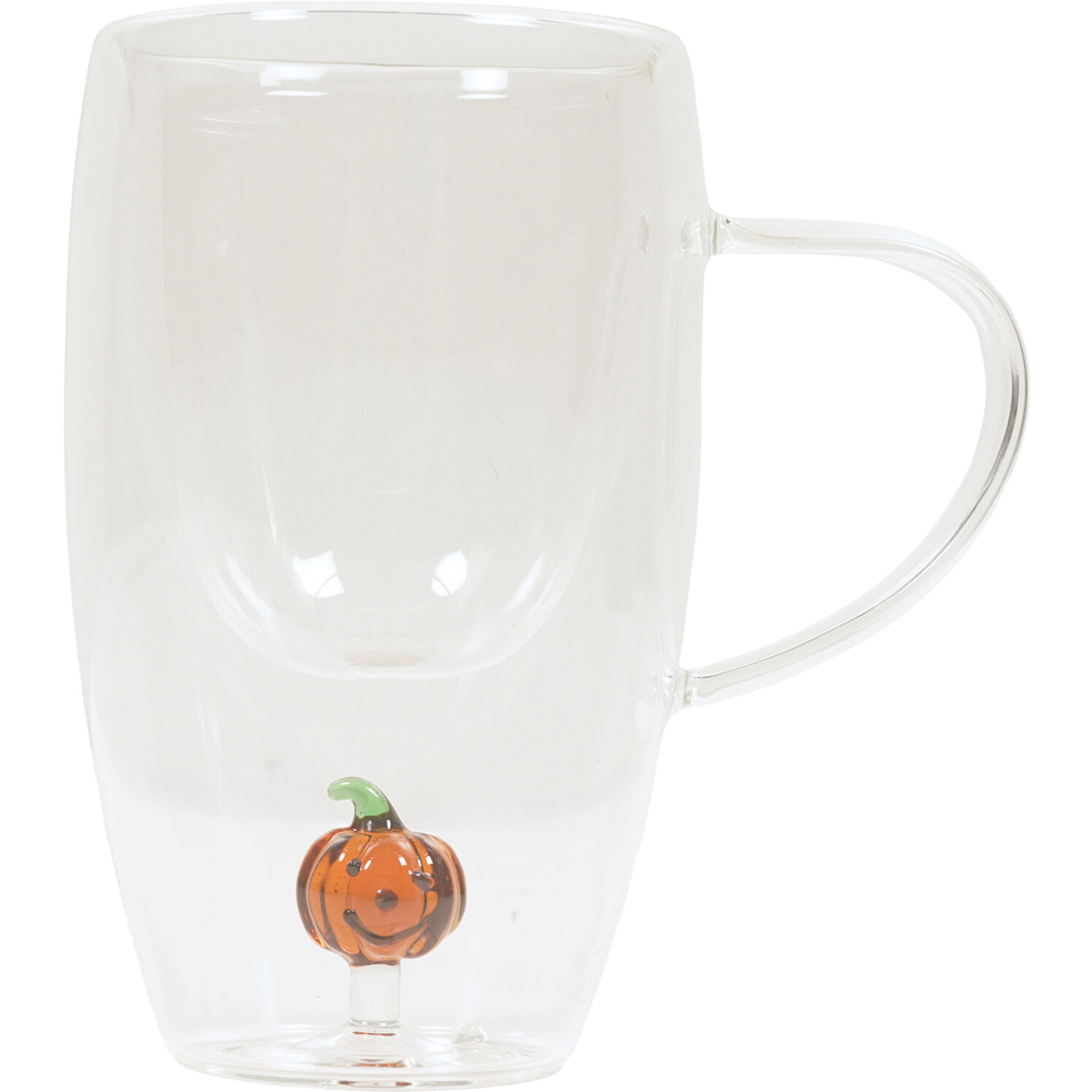 Double Wall Icon Glass Mug with Handle Image 2