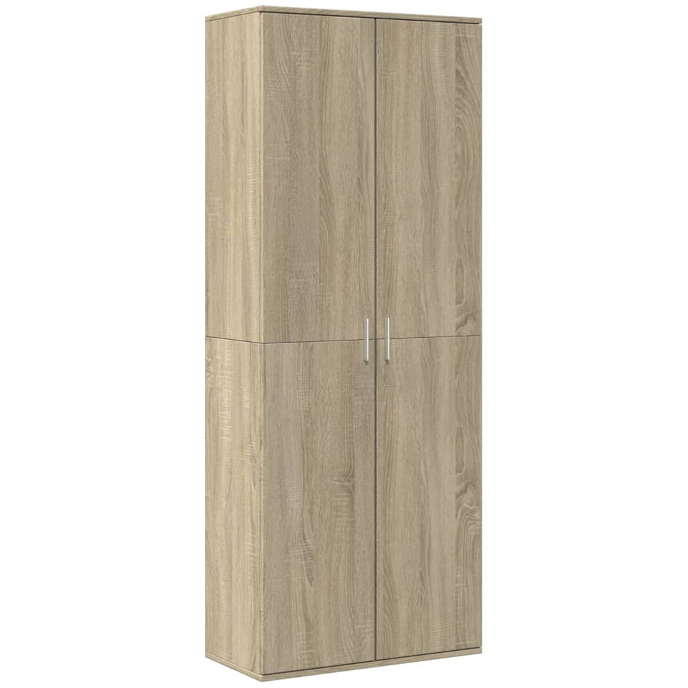 vidaXL 2 Door Sonoma Oak High Cabinet Image 2