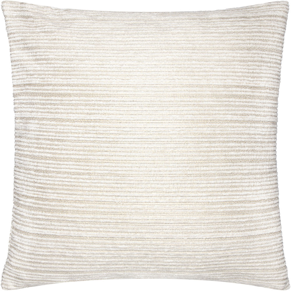 Paoletti Jupiter Ivory and Gold Chenille Jacquard Cushion 50 x 50cm Image 1