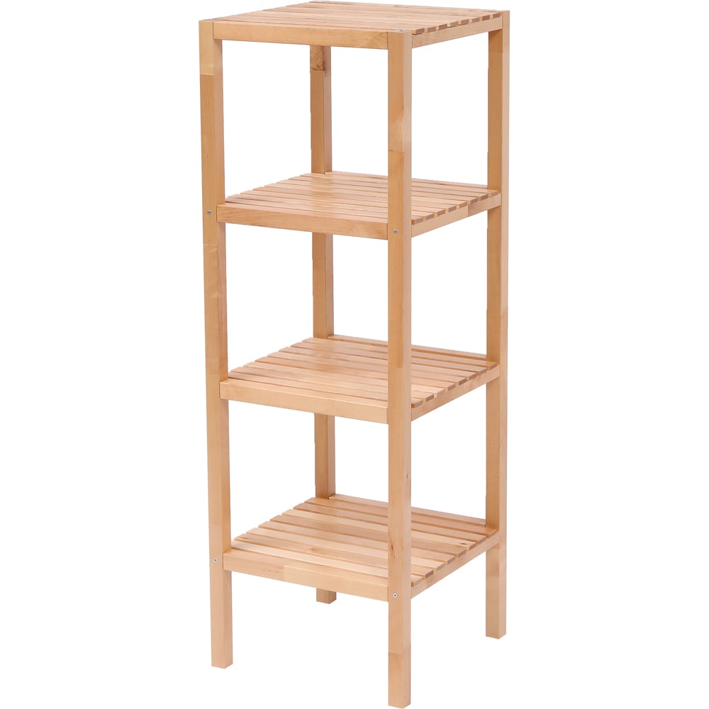 FurnitureHMD 3 Shelf Natural Birch Wood Bookcase Image 2