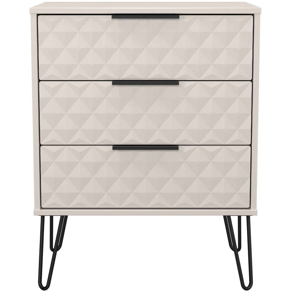 Crowndale Harlequin 3 Drawer Kashmir Matt Midi Chest of Drawers Ready Assembled Image 3