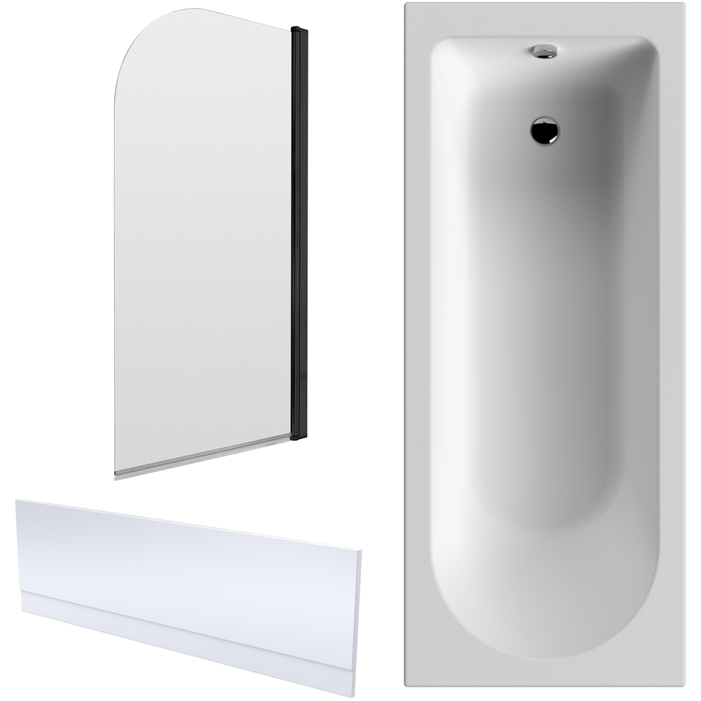 nuie 1700 x 700mm Standard Bath with Panel and Screen Image 1