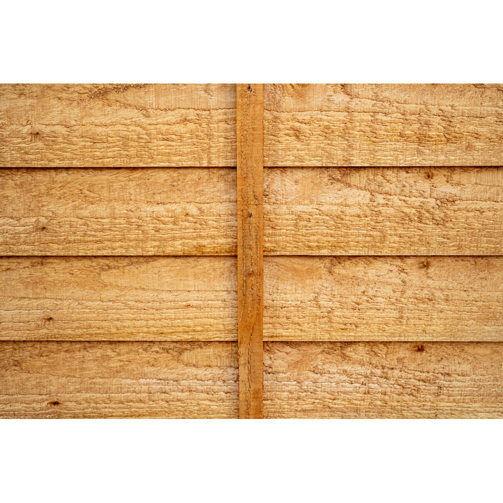 Forest Garden 6 x 6ft Golden Brown Heritage Lap Fence Panel Image 4