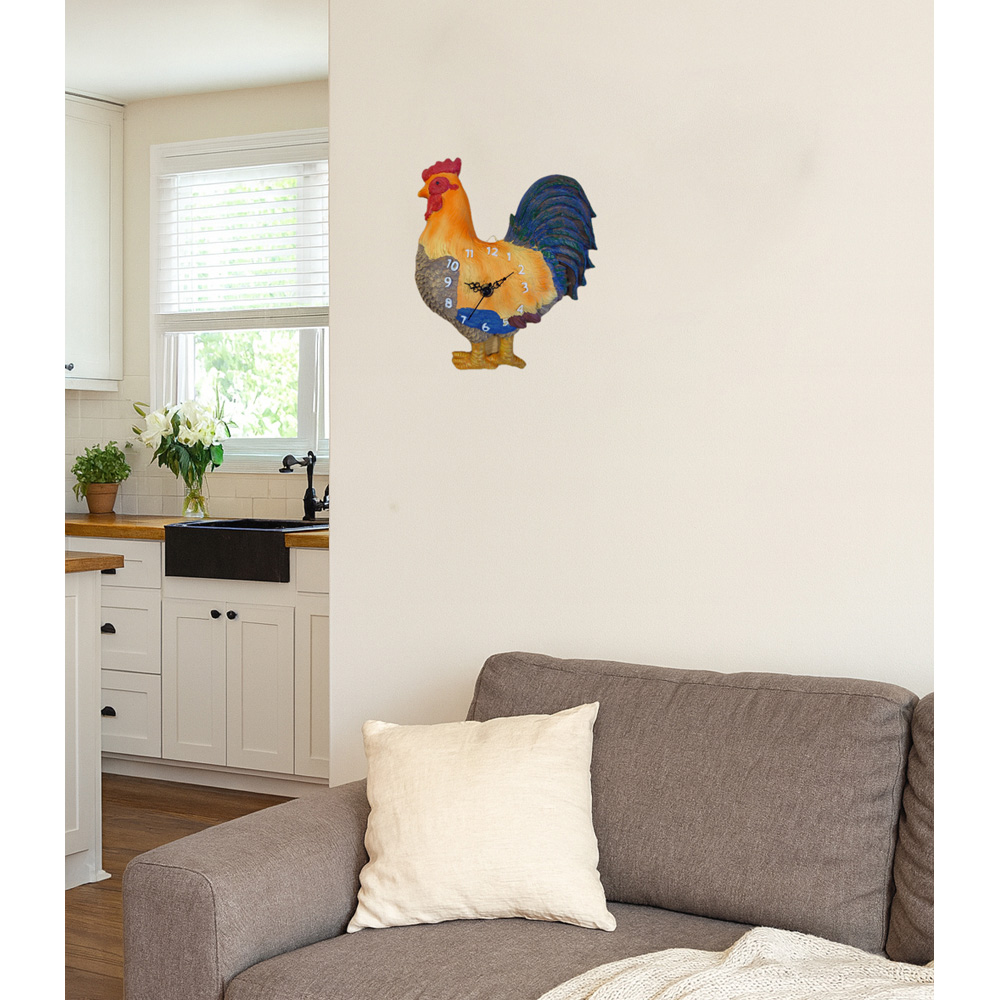 Avilo Cockerel Wall Clock 25 x 20cm Image 4