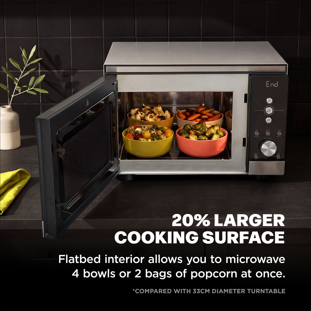 Ninja CRISPi MW101UK Silver 5.2L Microwave Air Fryer and Oven with FusionCrisp Technology Image 4