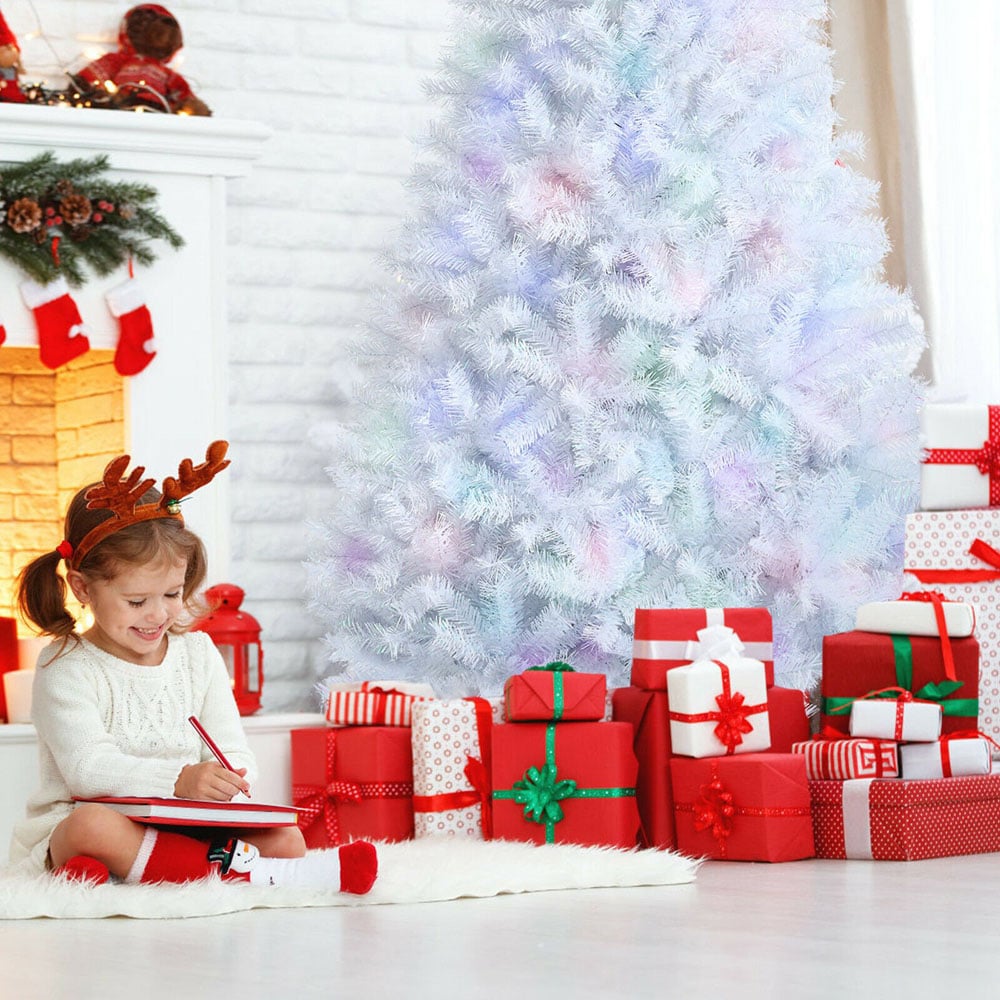 Costway White Hinged Artificial Christmas Tree 5ft Image 3