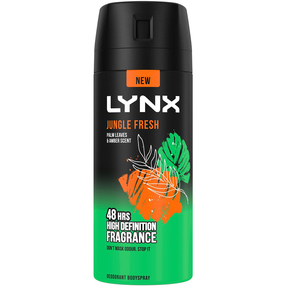 Lynx Body Spray Jungle Fresh 48H High Definition Fragrance Deodorant Spray 150ml 6 Pack Image 2