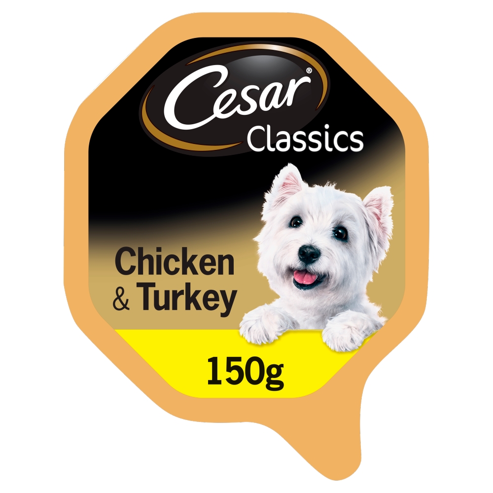 Cesar Chicken and Turkey Dog Food Tray 150g  - wilko