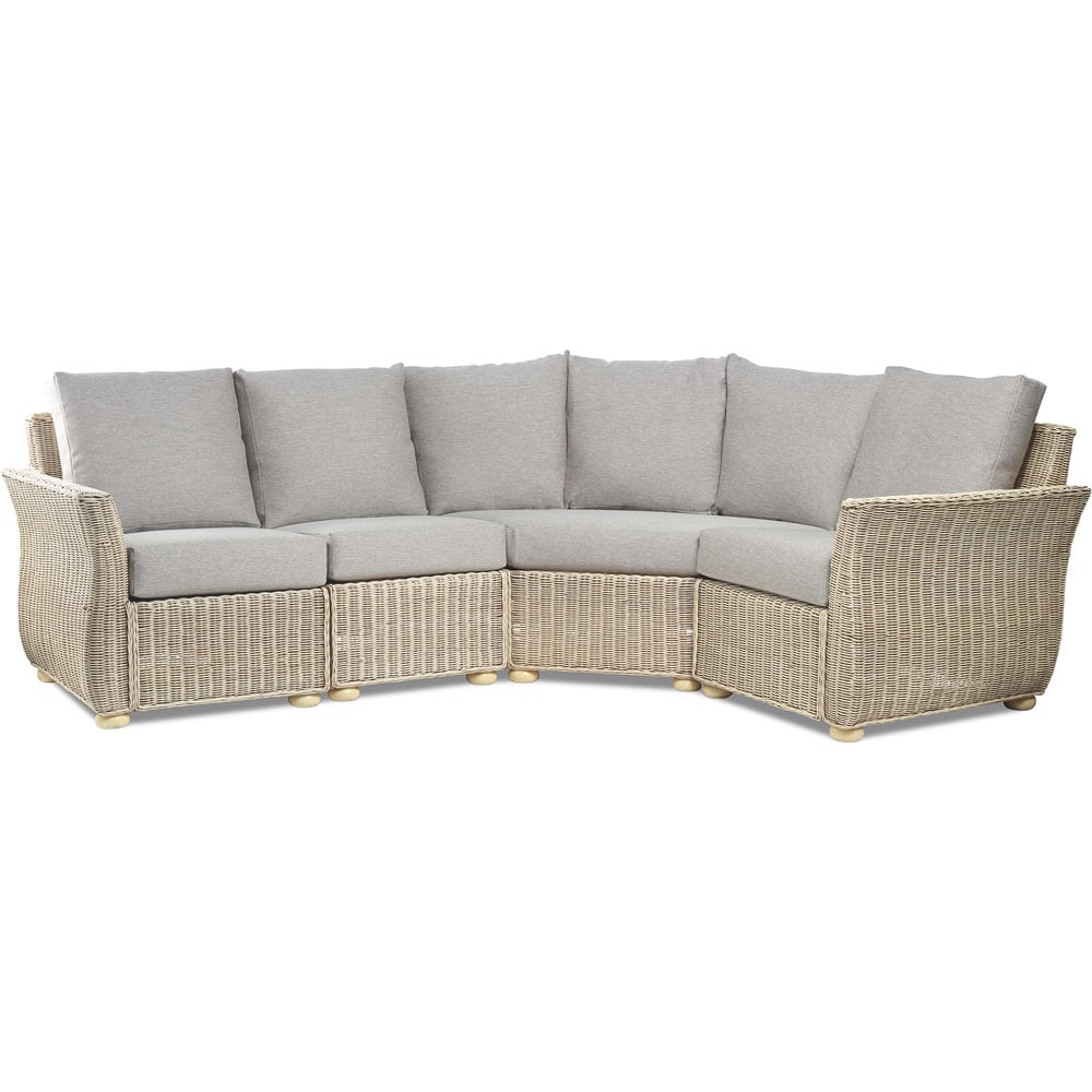 Desser Corsica 5 Seater Natural Rattan Biscuit Fabric Corner Sofa Image 2