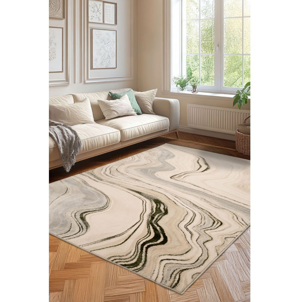 Homemaker Dusk Green Watercolour Rug 140 x 200cm Image 5