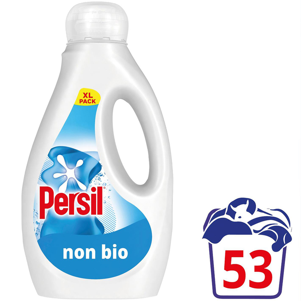 Persil Non Bio Liquid Detergent 53 Washes 1.54L 4 Pack Image 3