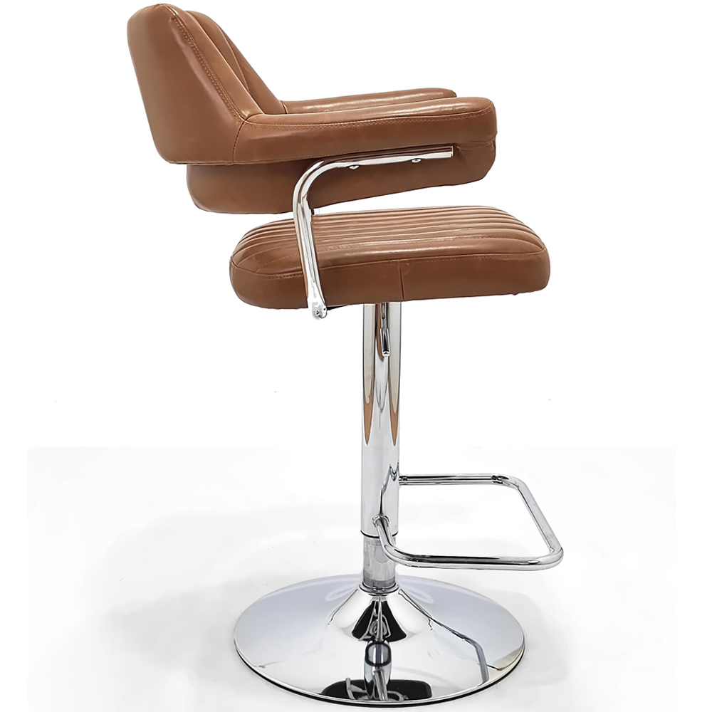 Portland Monza Tan Swivel Bar Stool Image 3