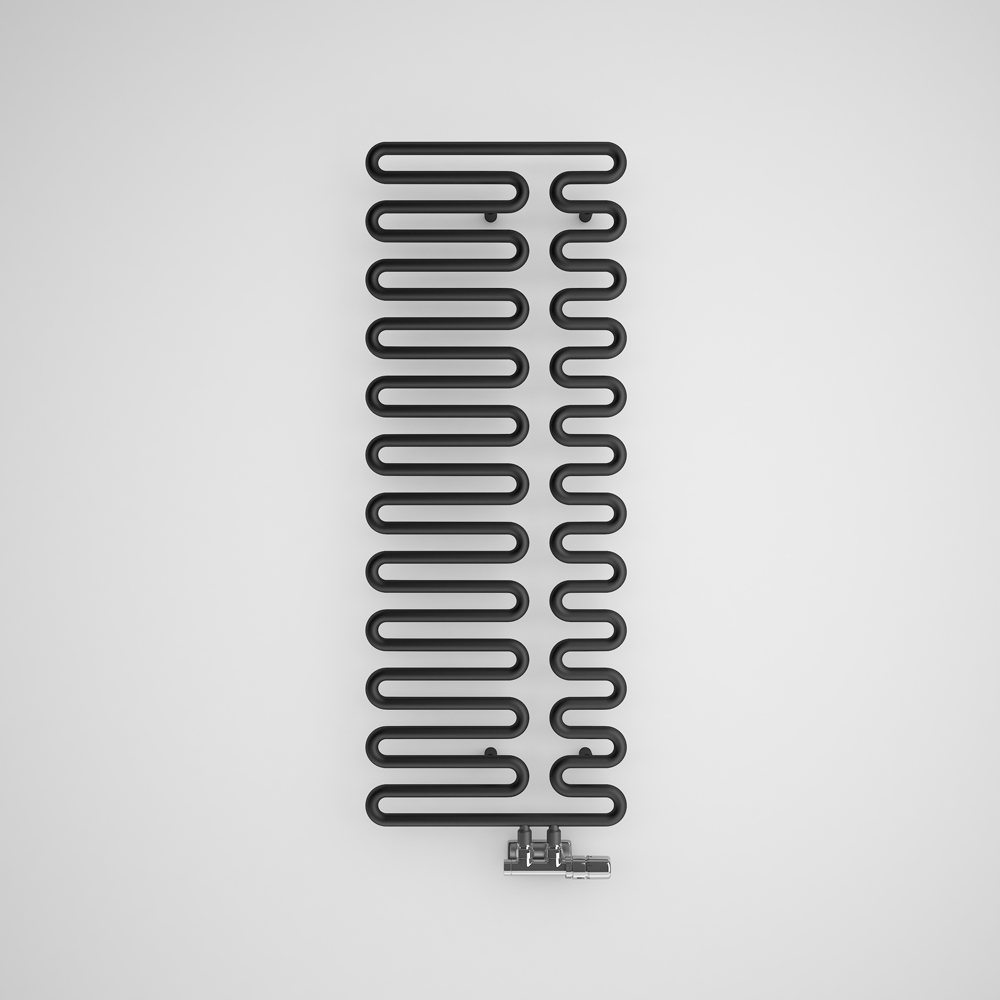 Terma Swale Metallic Black Heated Towel Rail 1746 BTU 1244 x 465mm Image 3