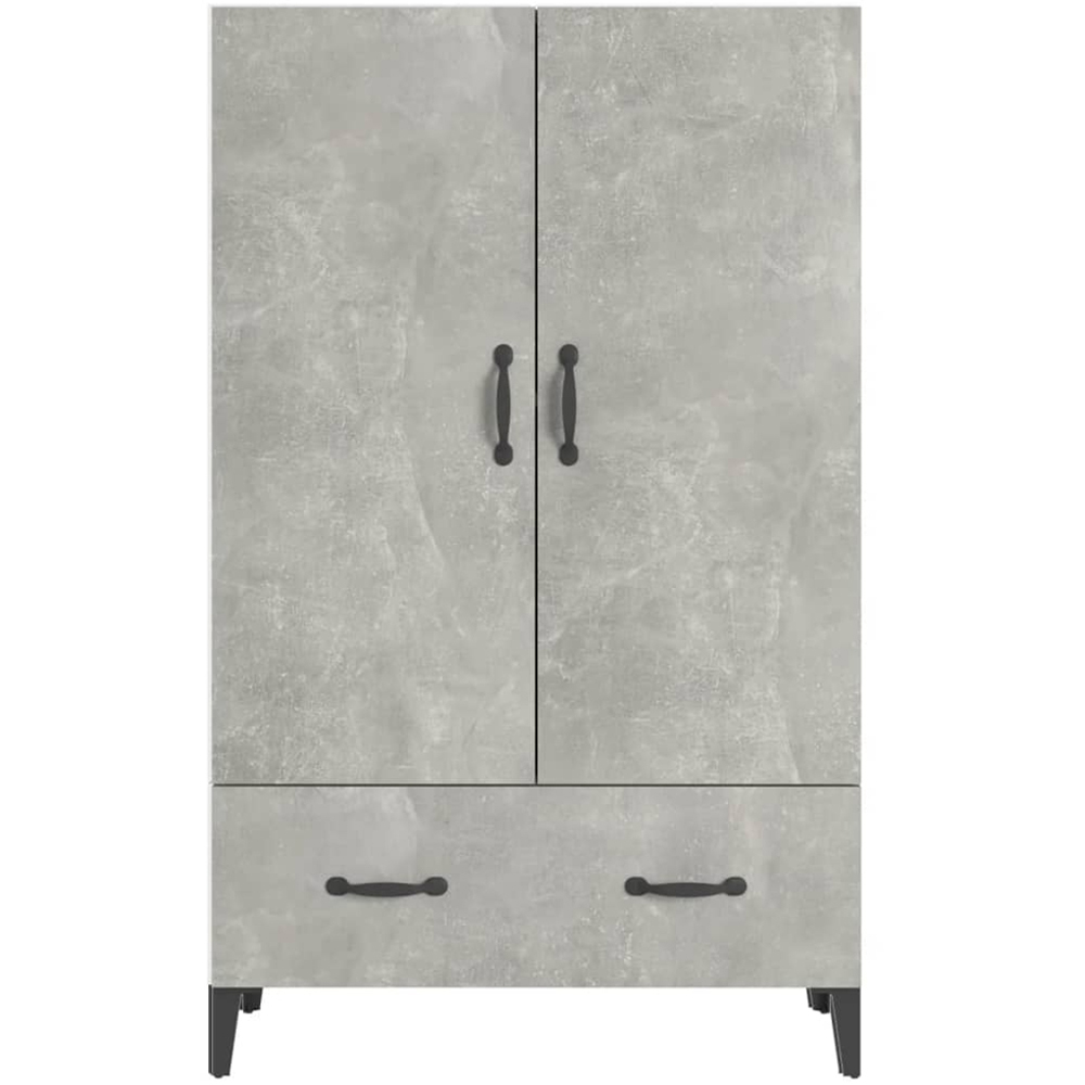 vidaXL 2 Door Single Drawer Concrete Grey Highboard Image 5