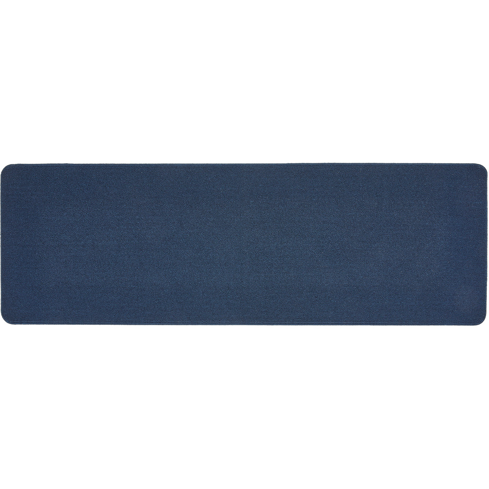 My Mat Navy Plain Stain Resistant Runner 67 x 200cm Image 1