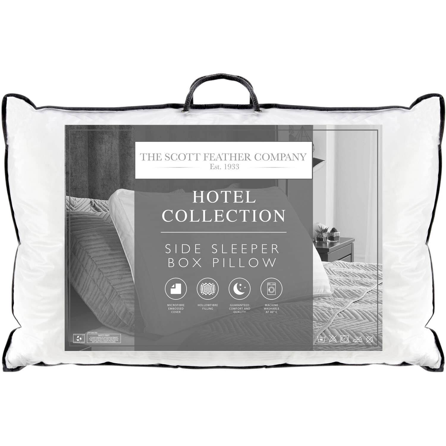 The Scott Feather Company Hotel Collection White Pillow 40.4 x 70.5cm Image 1