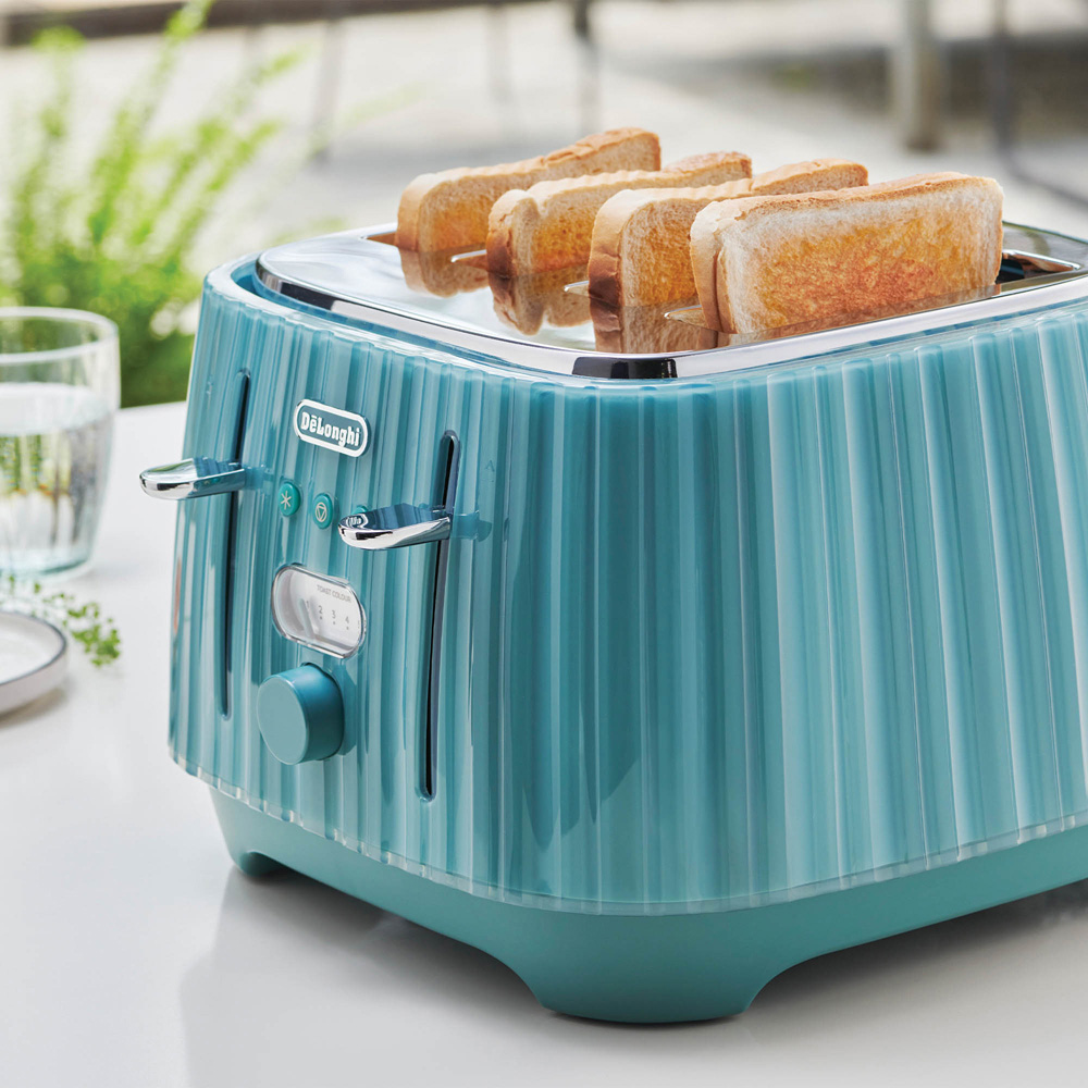 De'Longhi DL3306 Ballerina Laguna Green 4 Slice Toaster Image 7
