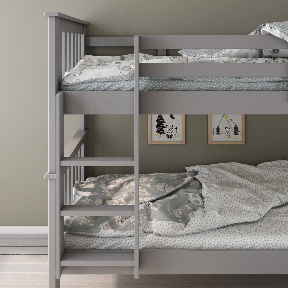 Carra Grey Bunk Bed with Orthopaedic Mattresses Image 4