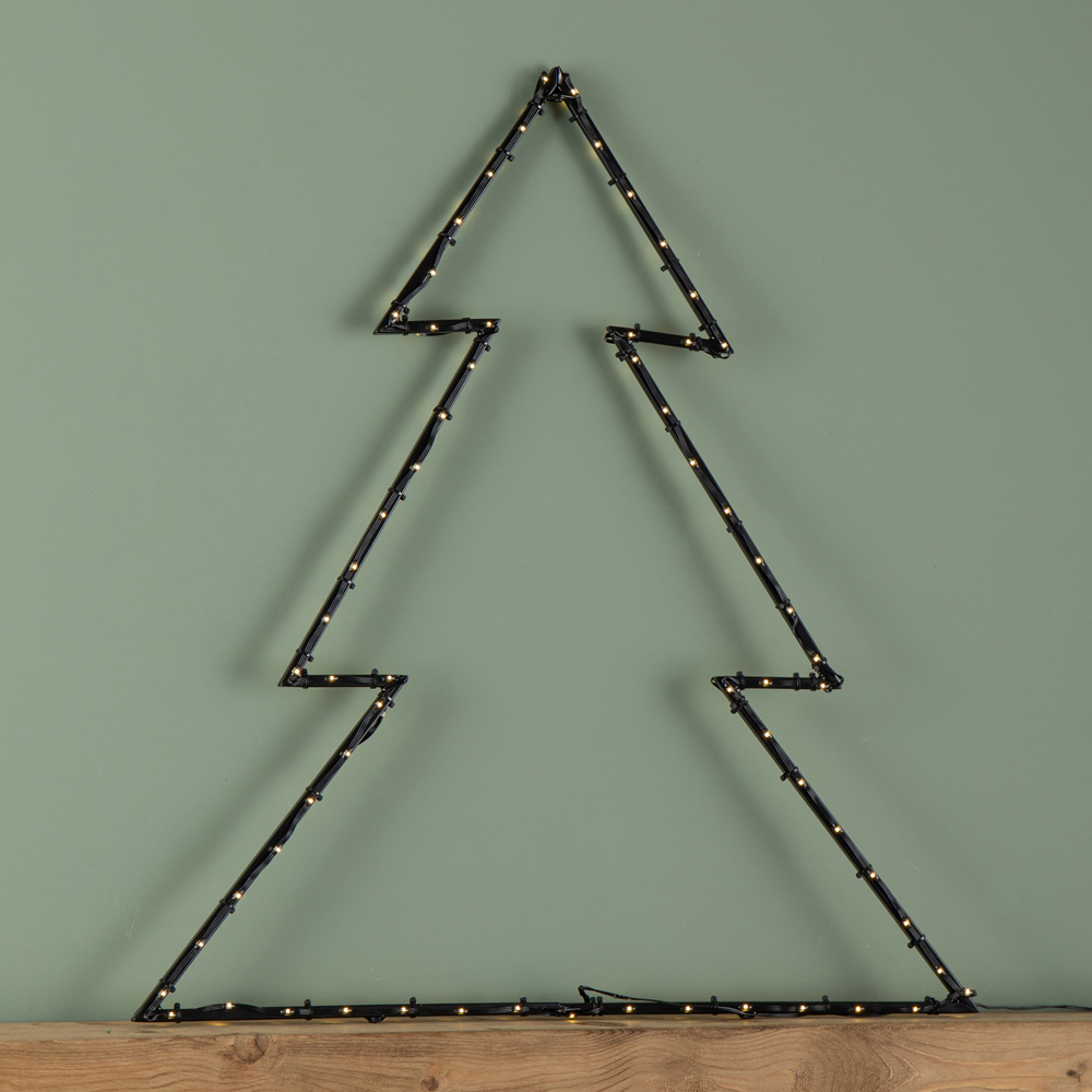 Samuel Alexander 124 Warm White LED Dewdrop Metal Christmas Tree with Stake Image 4