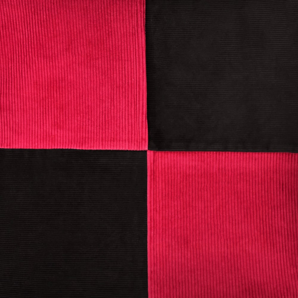 Intimates Corduroy Red and Black Filled Large Cushion 56 x 56cm 2 Pack Image 2