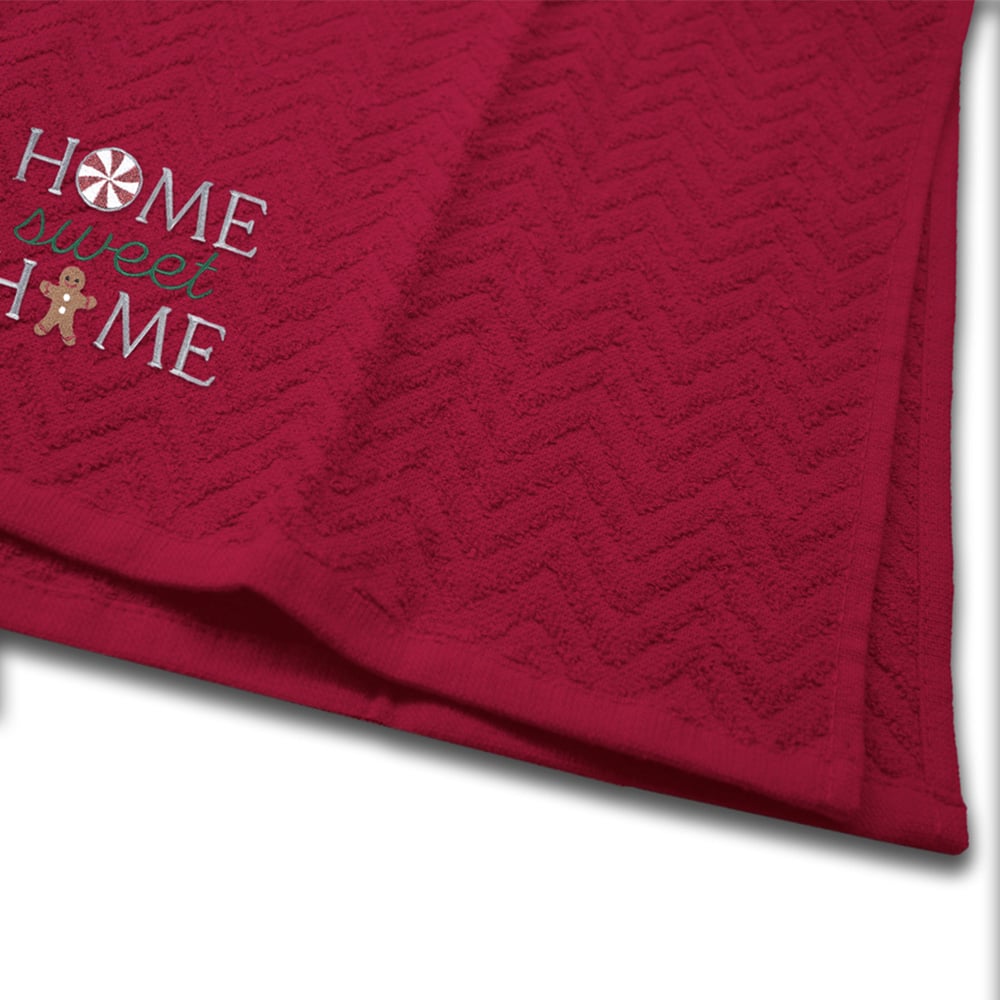 Noel Square Home Sweet Home Red Tea Towel 3 Pack Image 5