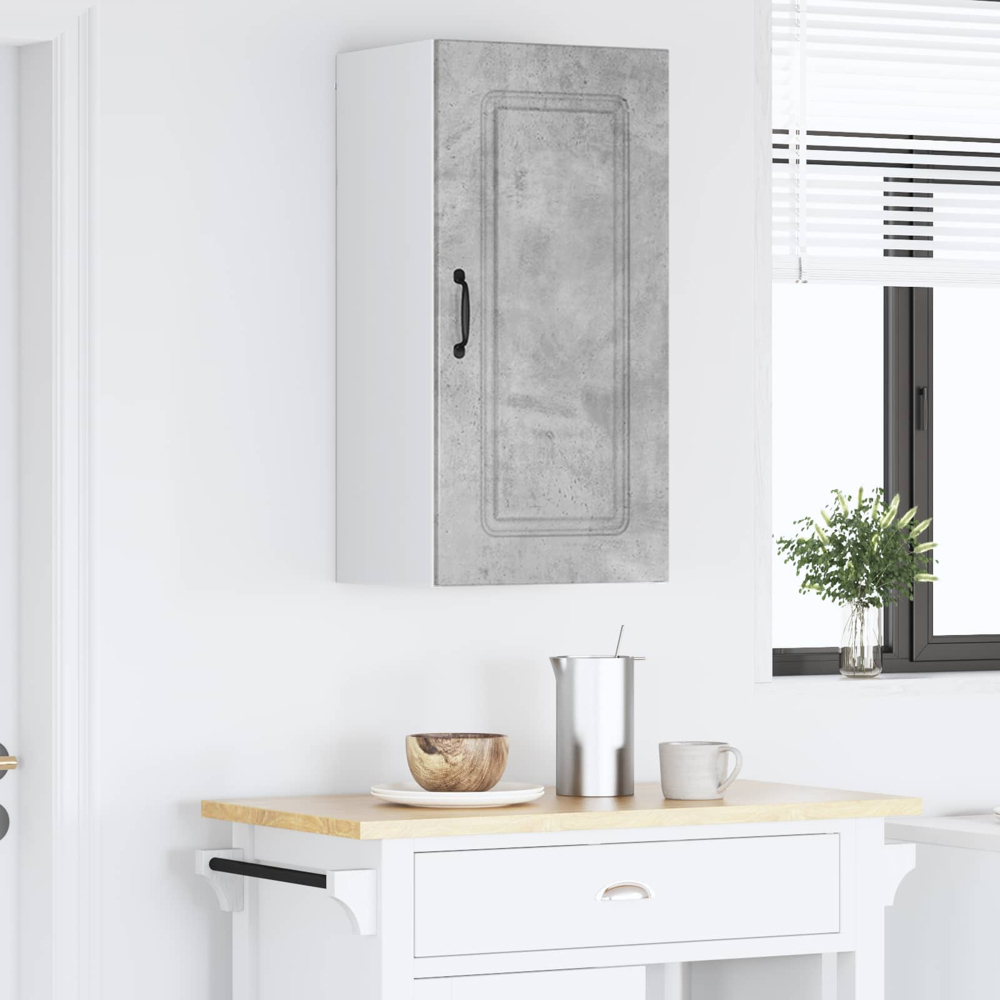 vidaXL Kalmar Single Door Concrete Grey Wall Kitchen Cabinet Image 9
