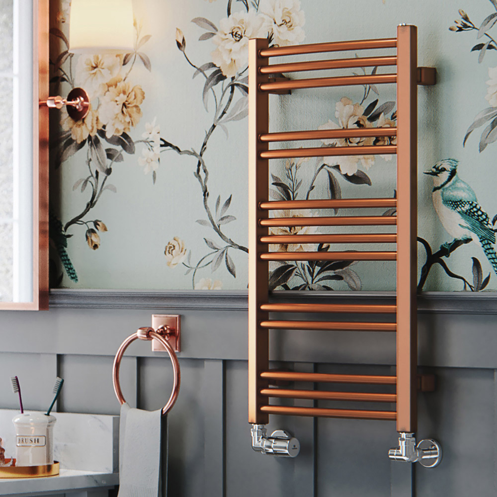 Terma Jade 921BTU True Copper Heated Towel Rail 753 x 400mm Image 2