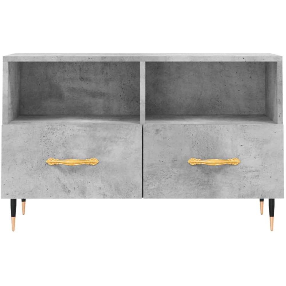vidaXL 2 Door 2 Shelf Concrete Grey TV Cabinet Image 5