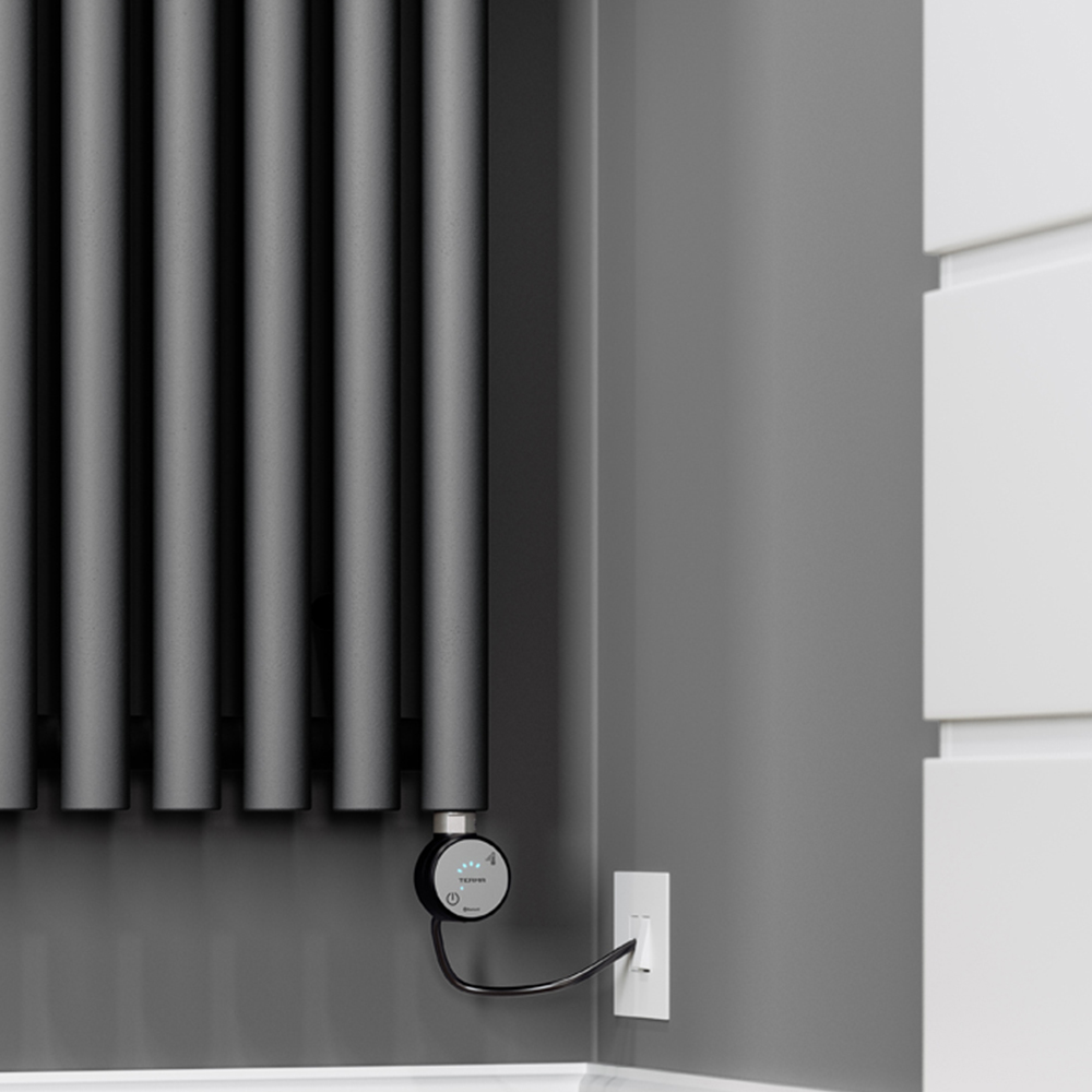 Terma Rolo Room Modern Grey Electric Radiator Bluetooth 1000W 1800 x 480mm Image 5