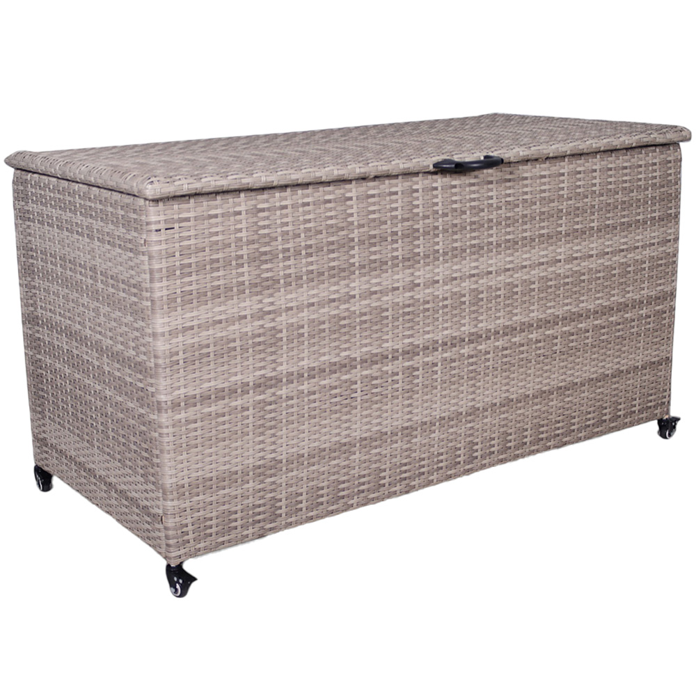 Royalcraft 510L Natural Rattan Weave Cushion Storage Box Image 1