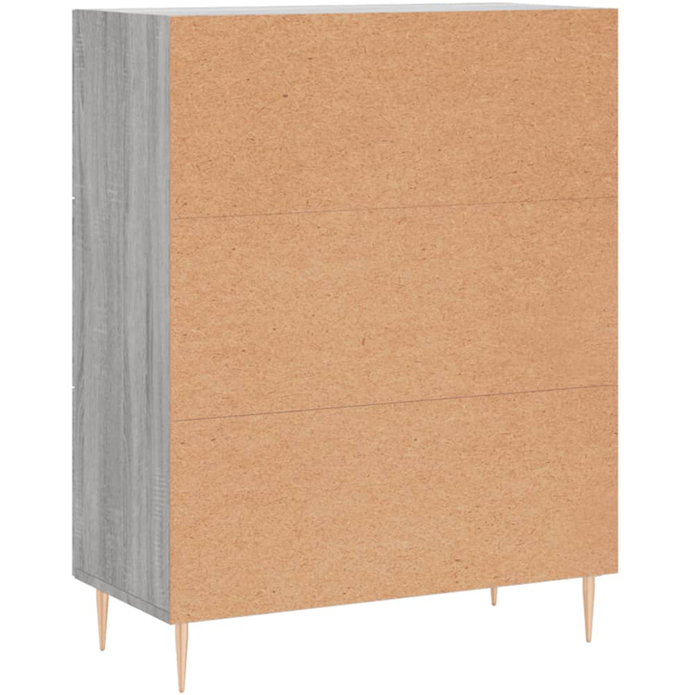 vidaXL Single Door 3 Drawer Grey Sonoma Sideboard Image 8