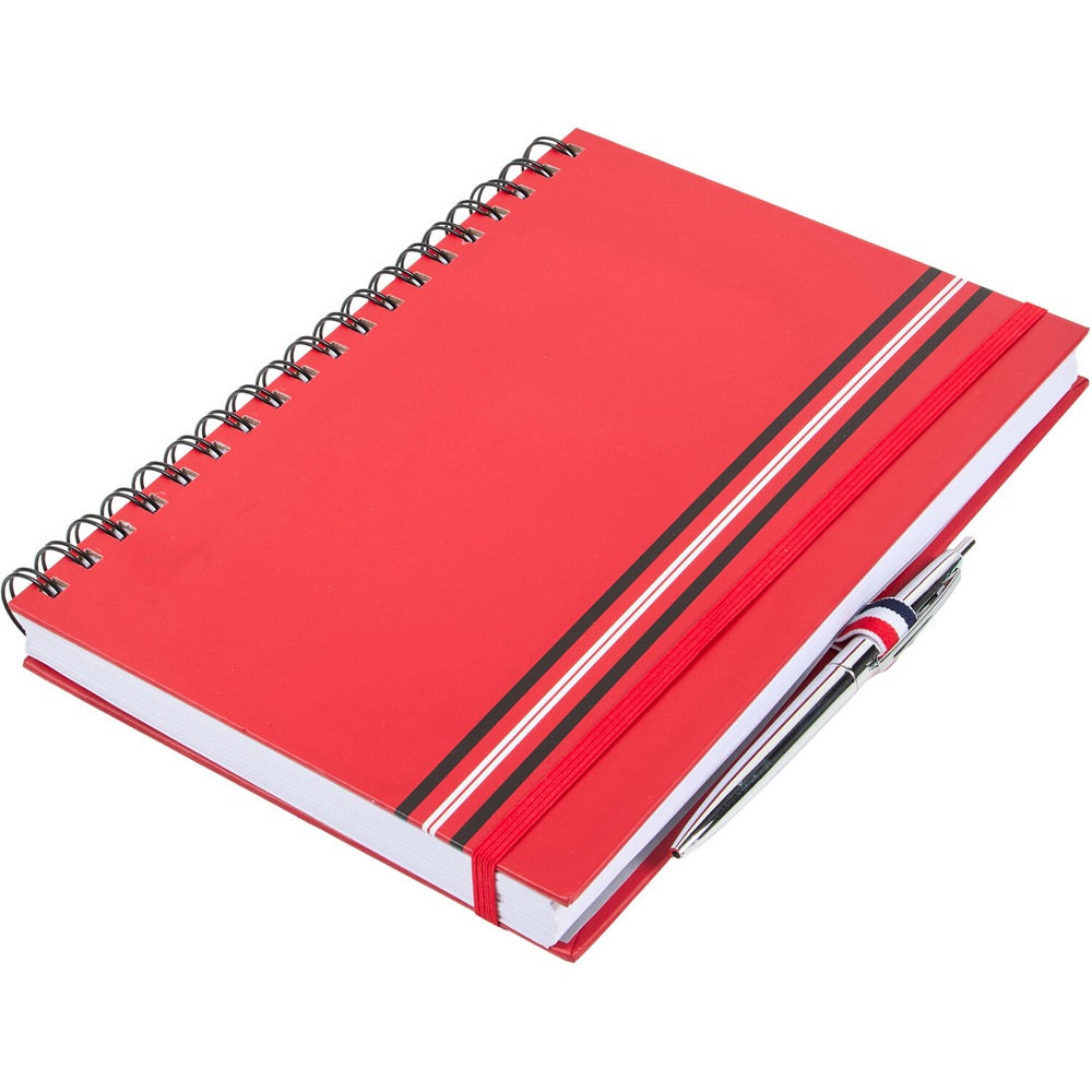 Red and Black Stripe- B5 NB & Pen Image 7
