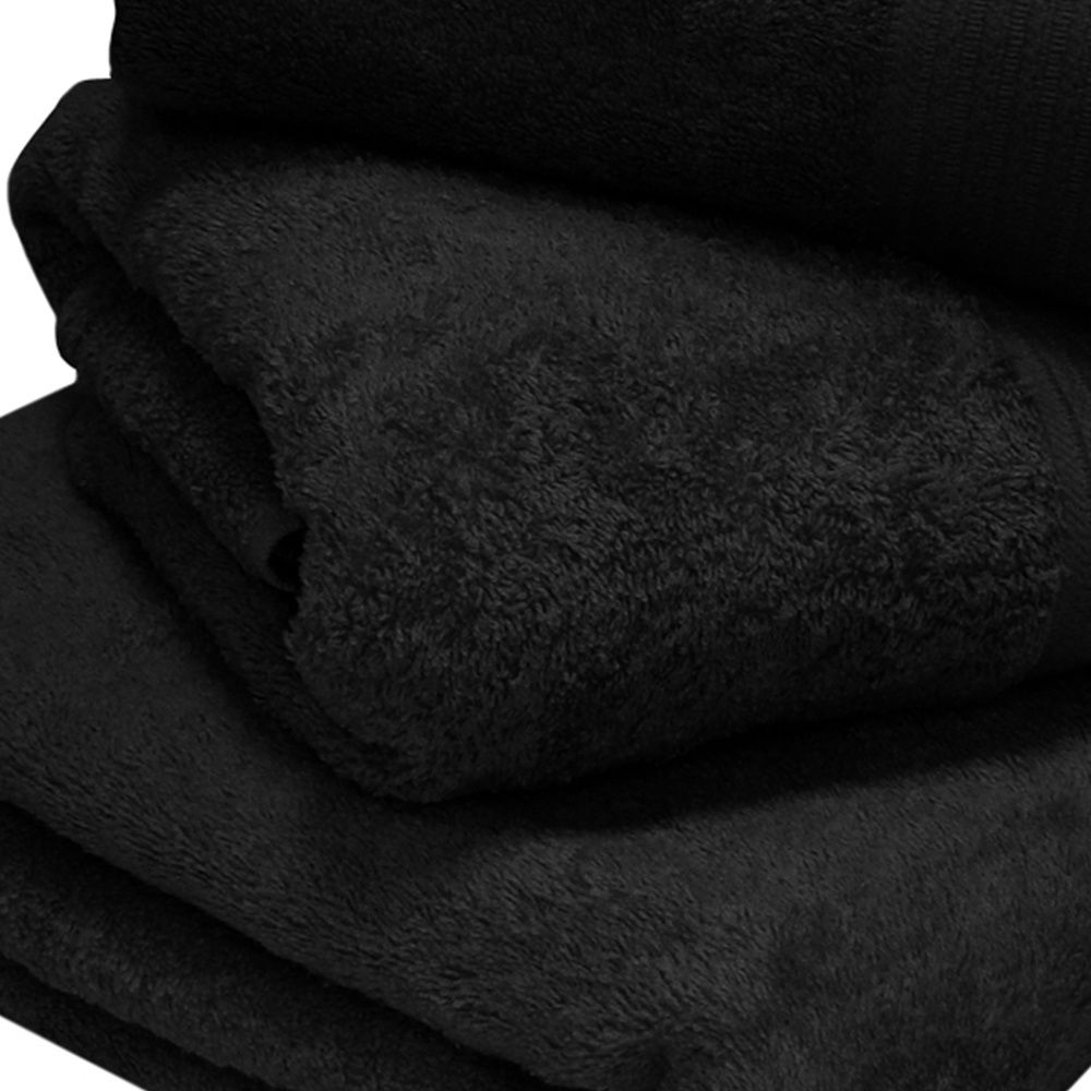 Rapport Home Chatsworth Super Soft and Absorbent Cotton Black Bath Sheet Image 2