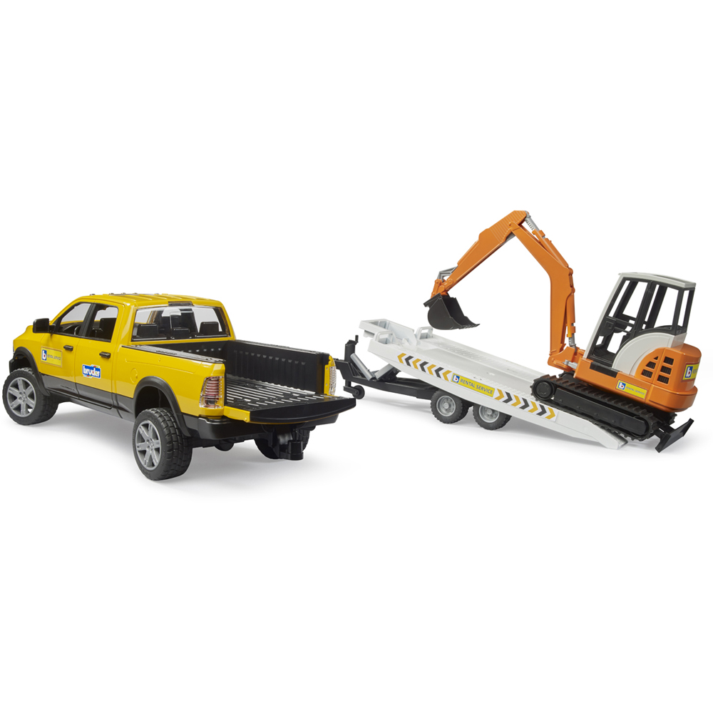 Bruder RAM 2500 Wagon Rental Service with Mini Excavator Image 4