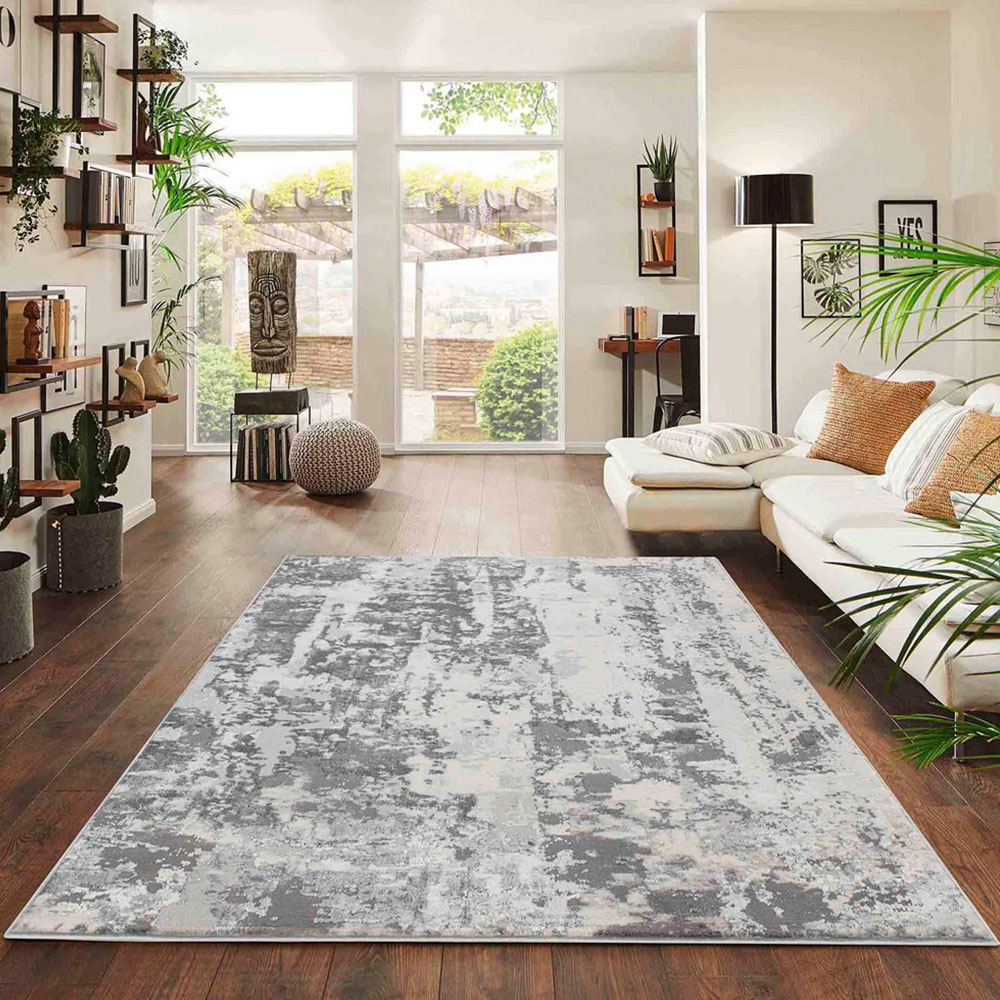 Desire Rugs Styra Silver Abstract Rug 120 x 170cm Image 2