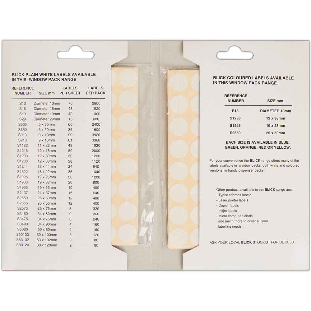 Blick White Round Self Adhesive Warehouse Label 16mm 1920 Pack Image 6