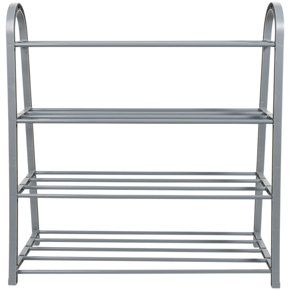 Minimalistic 4 Tier Shoe Rack Grey Image 4