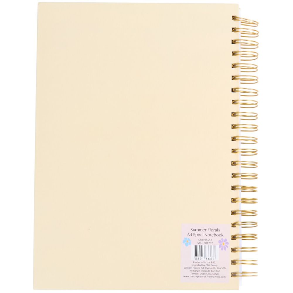 Summer Florals Spiral Notebook A4 Image 5