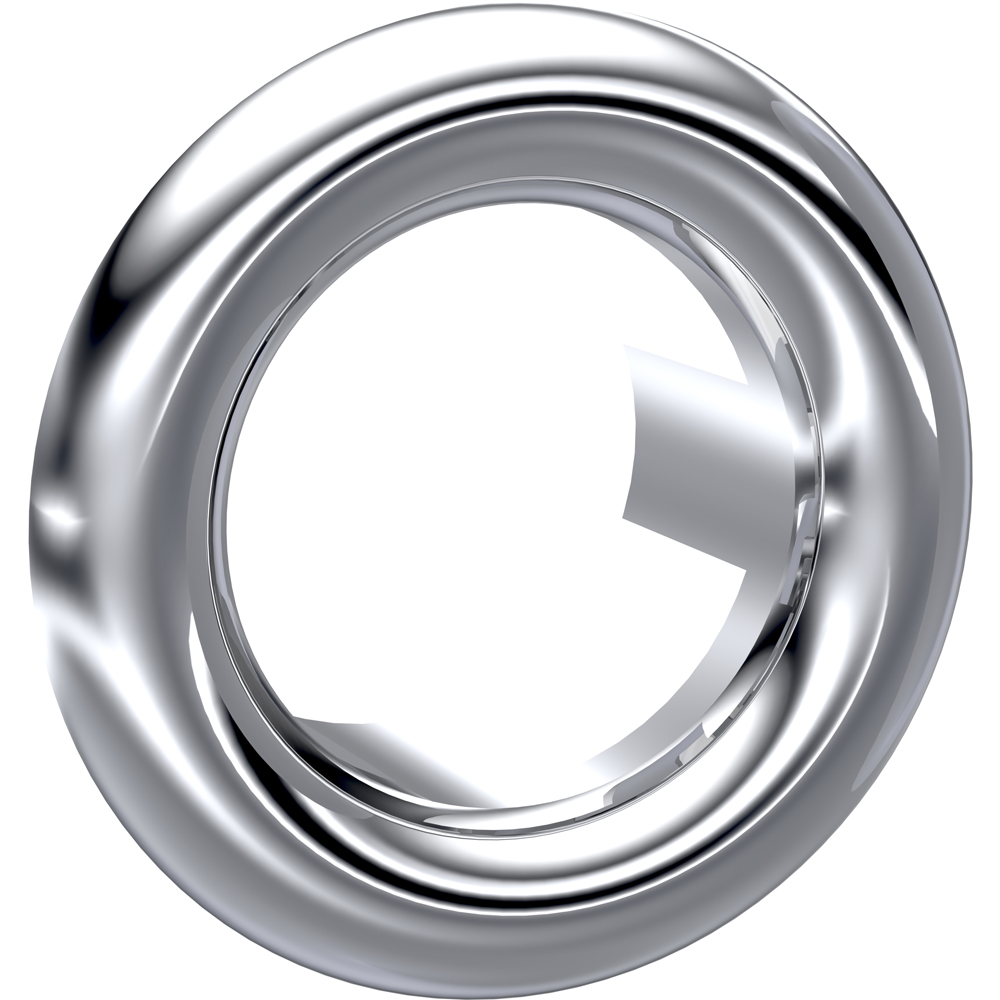 nuie BC Design Chrome Round Overflow Cover Image 1