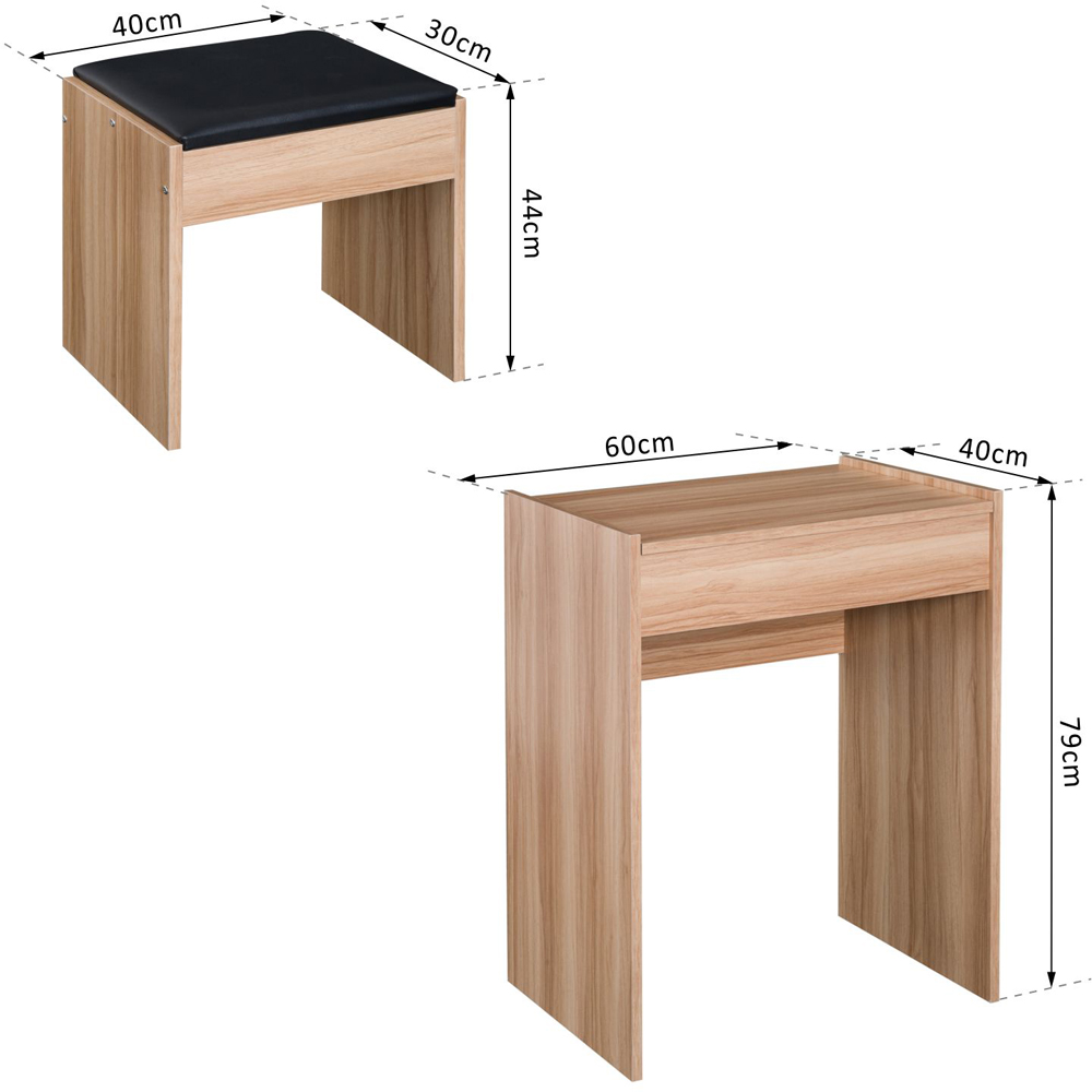 Portland Wood Grain Multipurpose Dressing Table Set Image 7