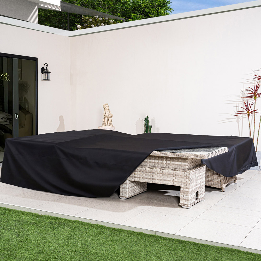 Direct Wicker Black Outdoor Protective Furniture Cover 91 x 227 x 188cm Image 7