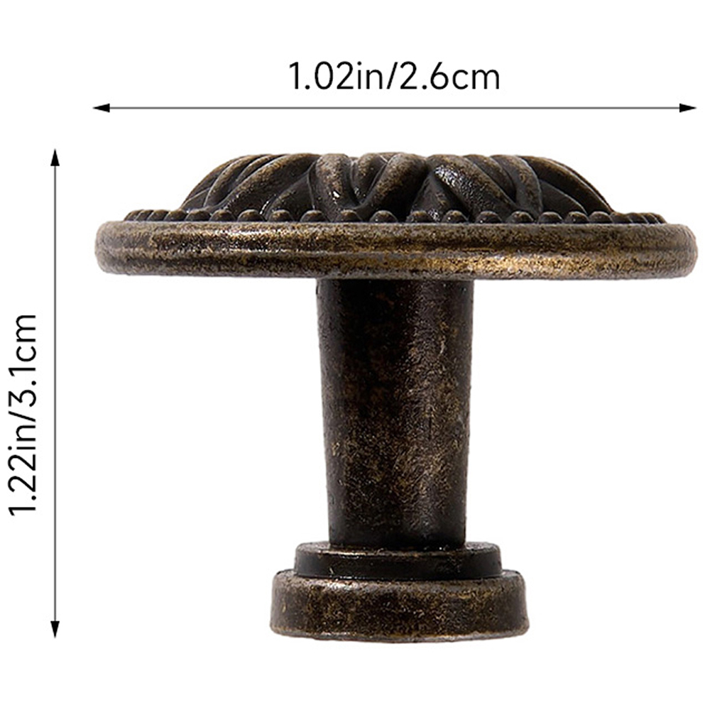 Living and Home Bronze Zinc Alloy Vintage Furniture Knob 6 Pack Image 8