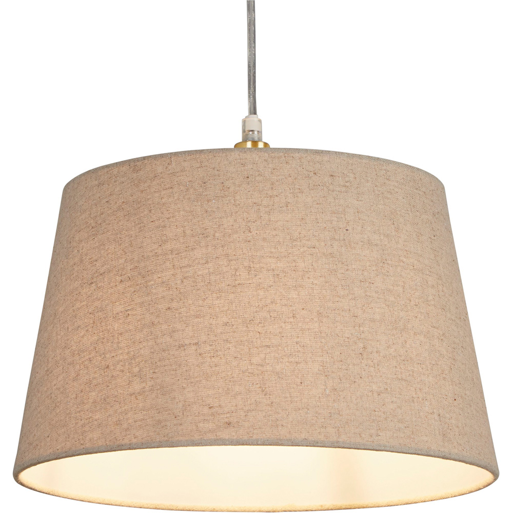 Lighting Collection Underwood Cream Linen Tapered Drum Lamp Shade 30cm Image 3