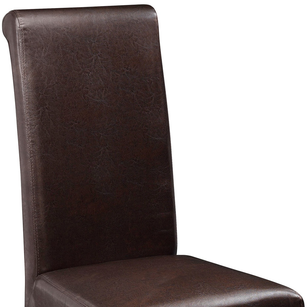 Julian Bowen Cuba Set of 2 Brown and Oak Dining Chair Image 3