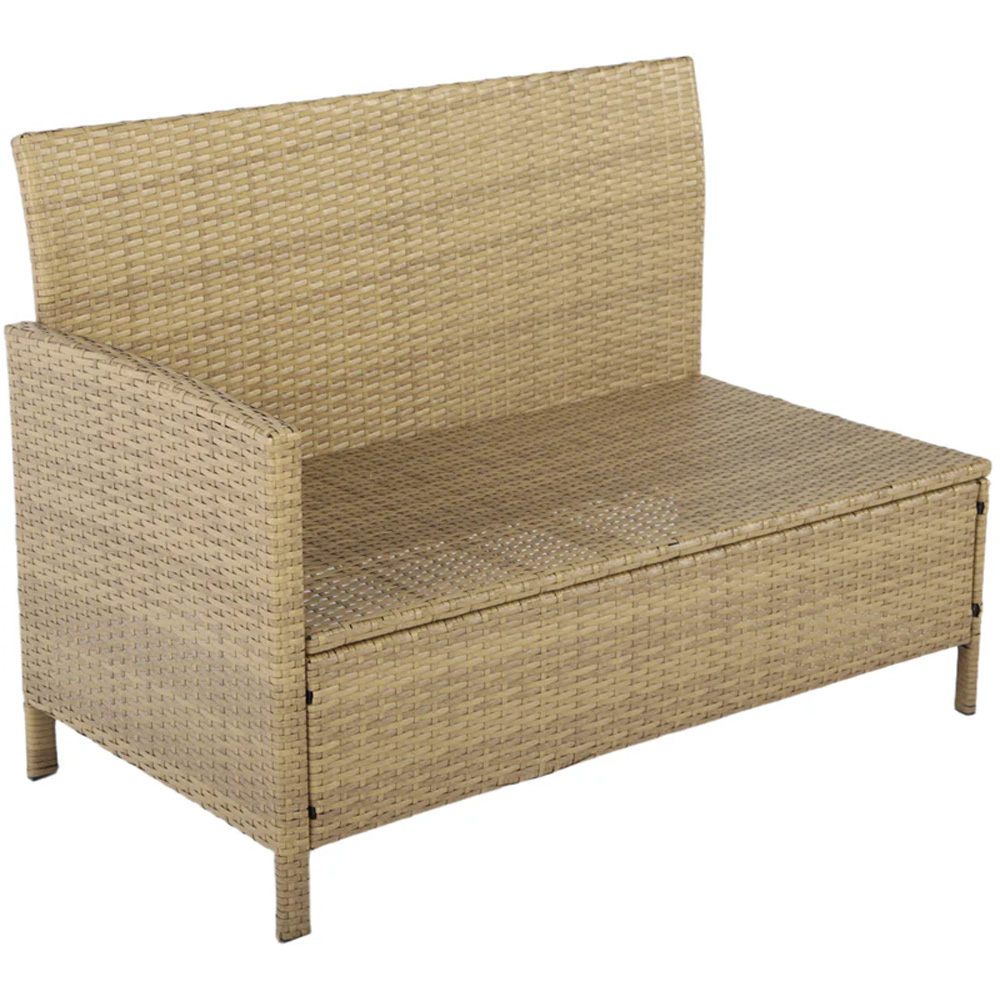 HGD Thalia 8 Seater Brown Rattan Garden Corner Dining Sofa Set with Plywood Table Image 3