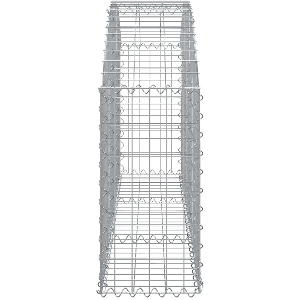vidaXL Silver Galvanised Iron Arched Gabion Basket 150 x 30 x 60/80cm Image 3