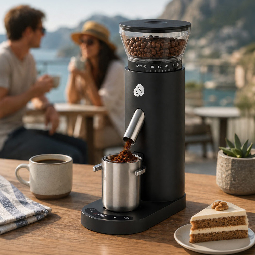 Spector Black Portable Coffee Grinder with USB Rechargeable Image 2