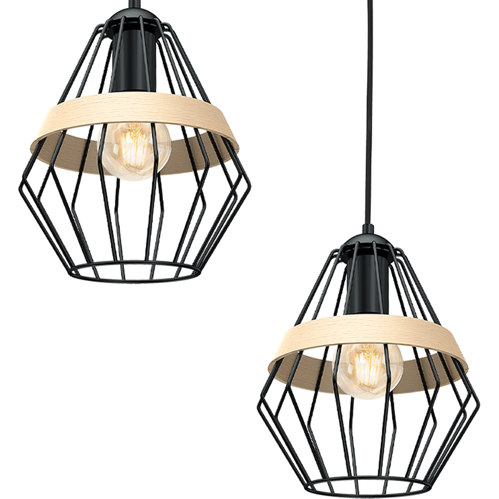 Milagro Cliff Black Pendant Lamp 230V Image 3